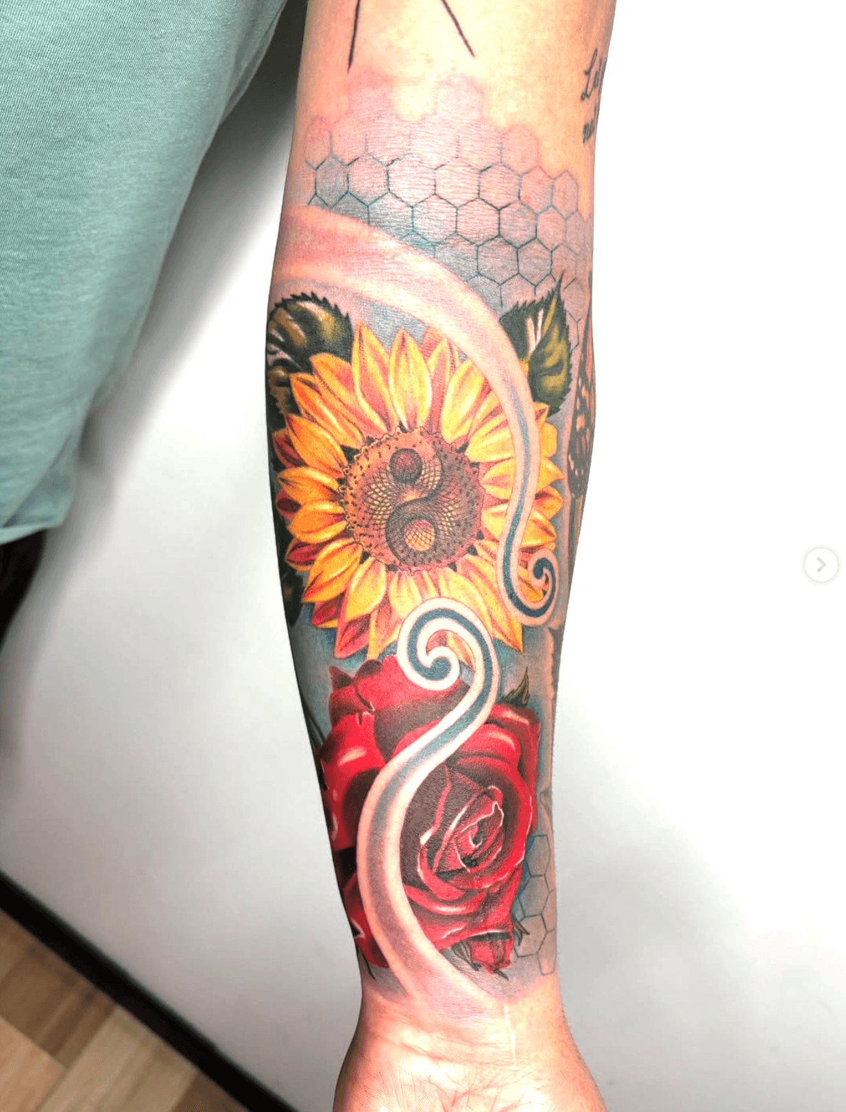Custom black and grey tattoo by Janel Correa at BlackNeedle Studio, Aguadilla PR