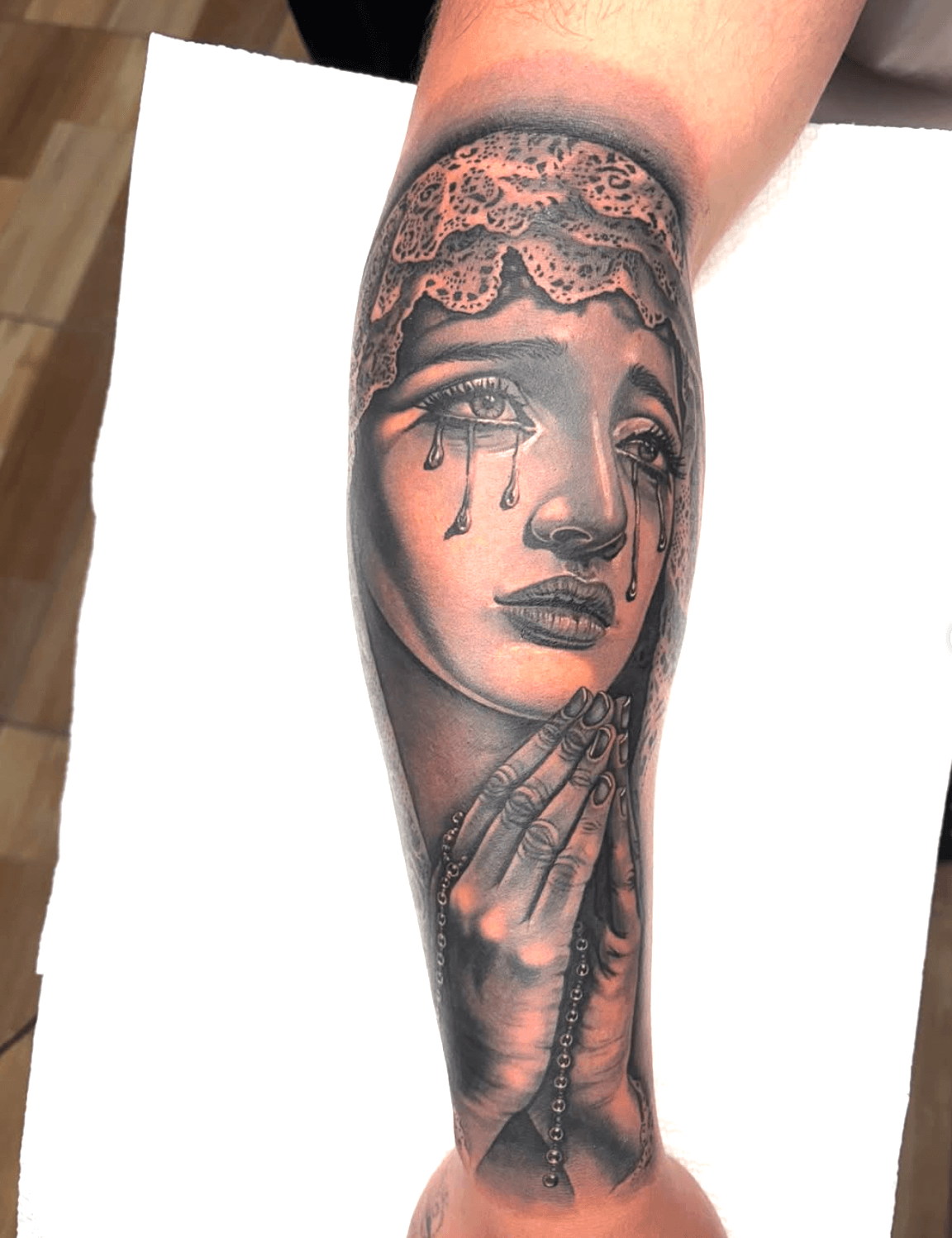 Fine line tattoo design by BlackNeedle Tattoo Studio in Aguadilla, Puerto Rico