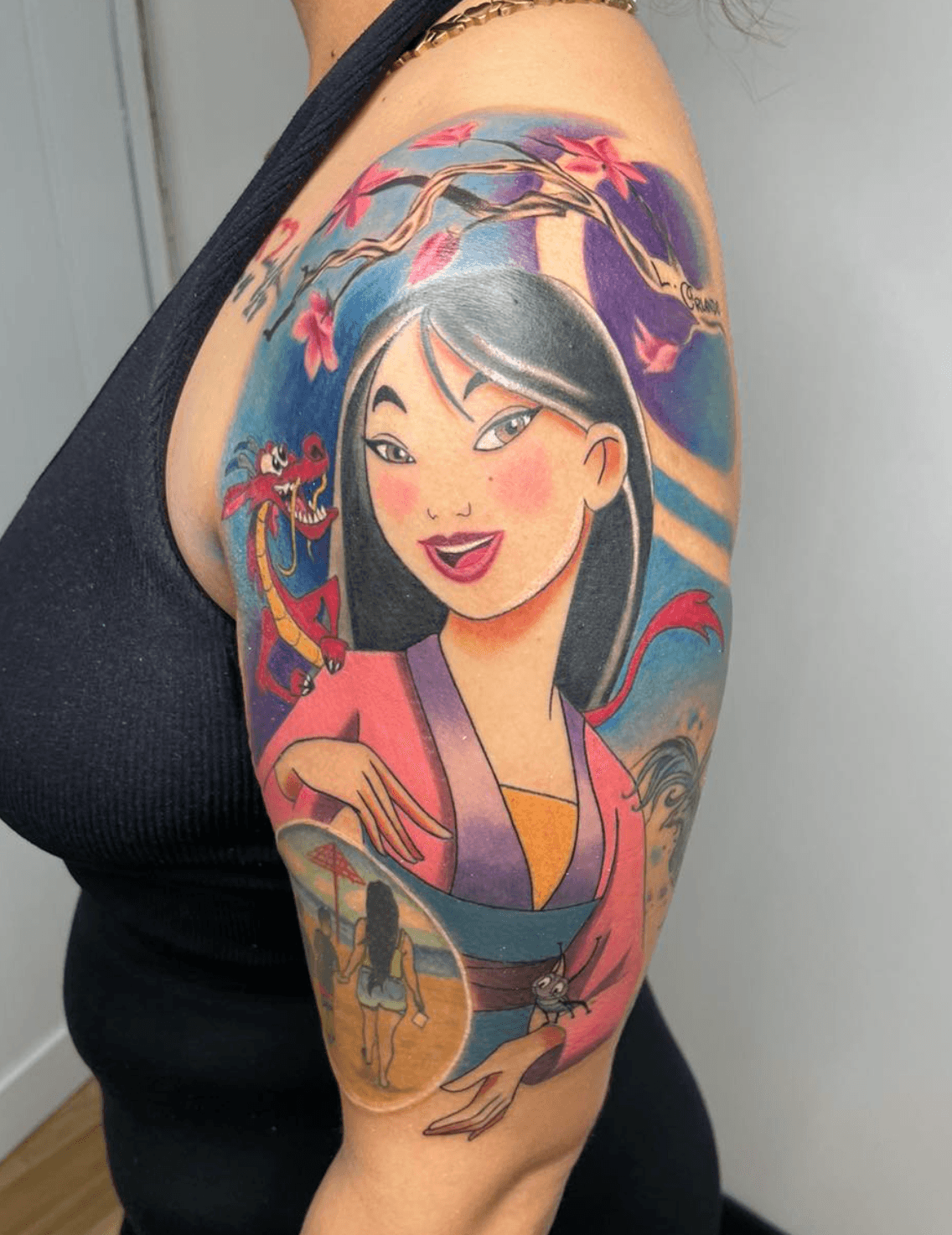 Black and grey realism tattoo by Janel Correa, Aguadilla PR